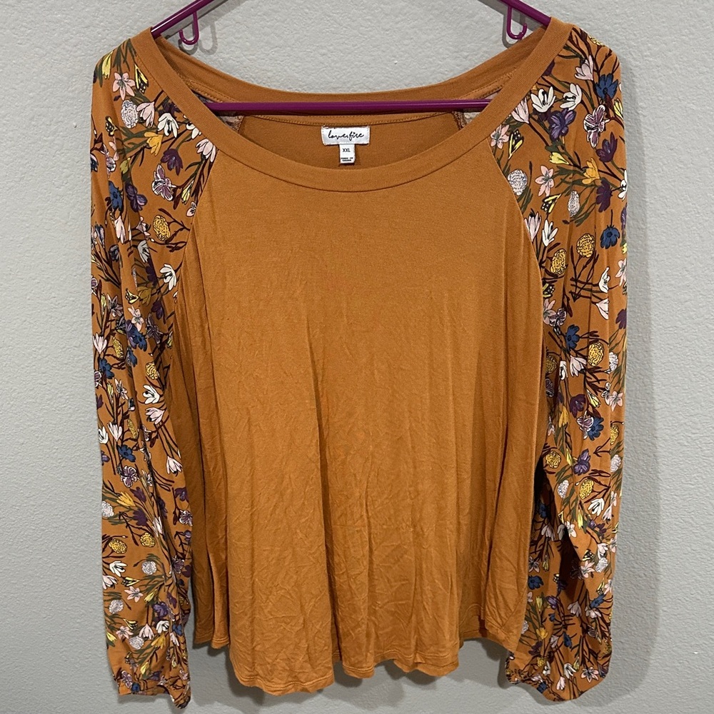 Women's Floral Sleeve Top -